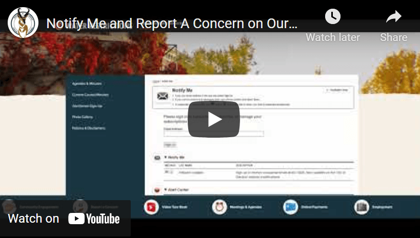 YouTube Screenshot of Website Video