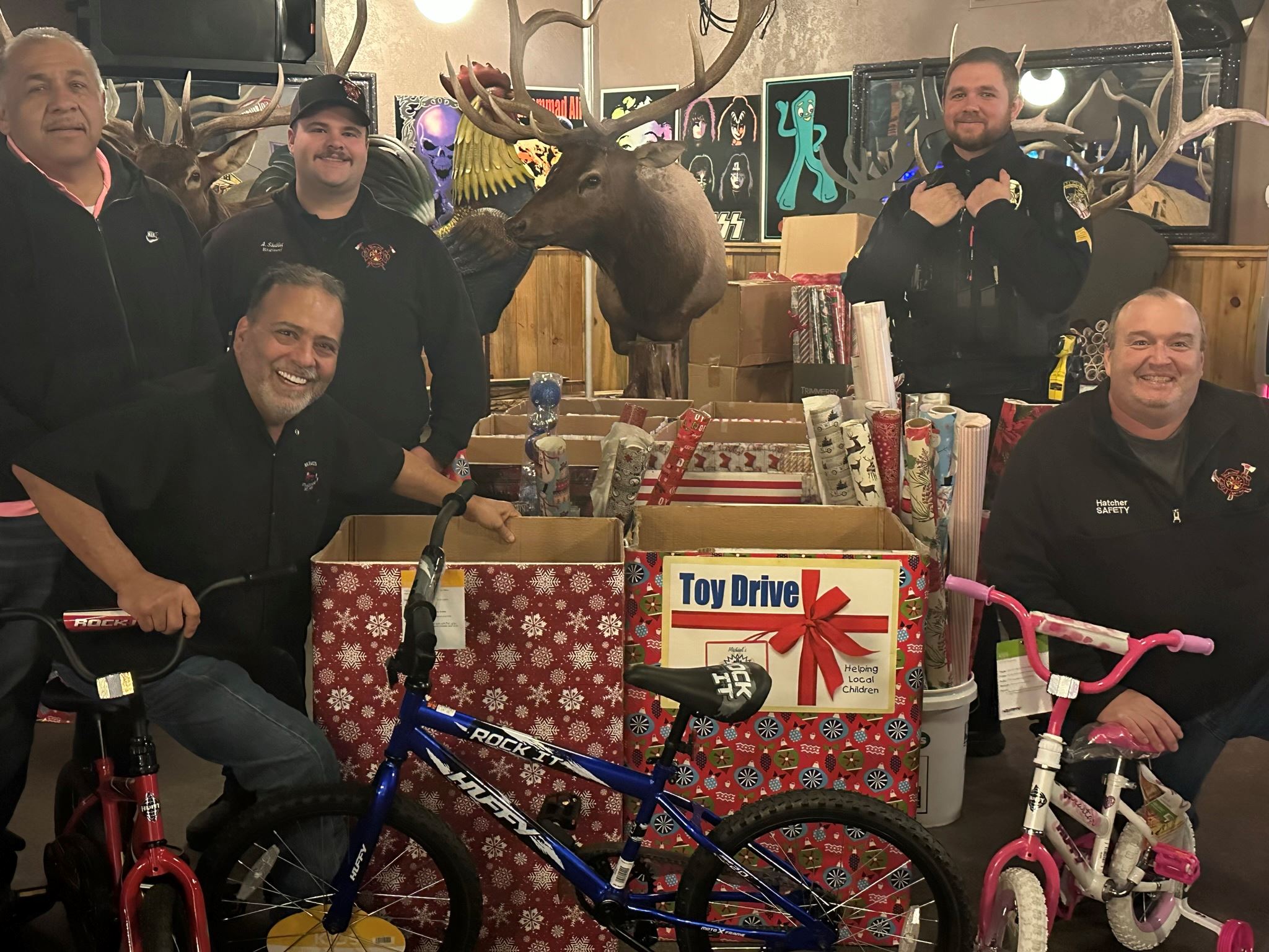 Mira, Fire, and Police with Toys