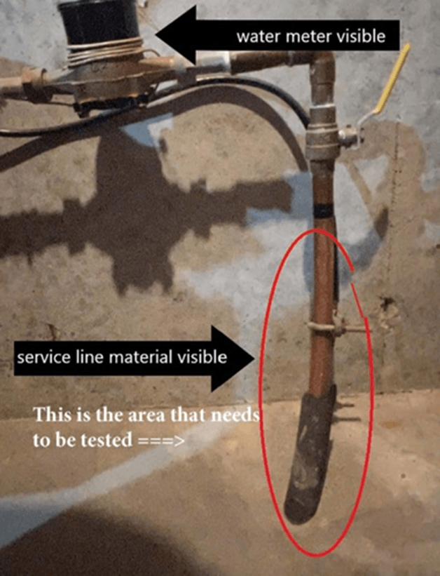 Water Service Line Sample Image